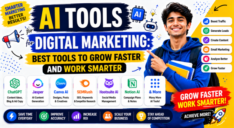 AI Tools for Digital Marketing Best Tools to Grow Faster and Work Smarter